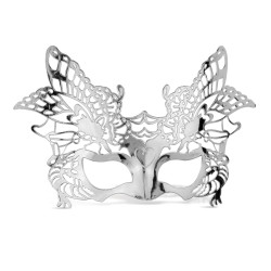 Škraboška stříbrná benátská